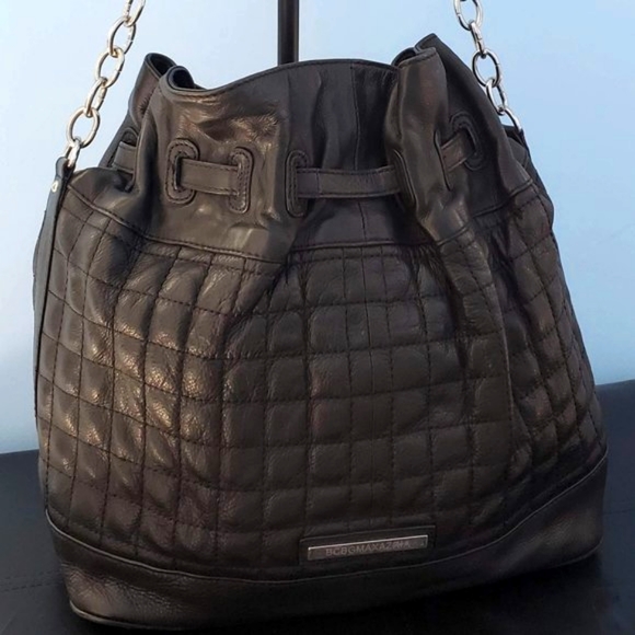 BCBGMAXAZRIA Black Quilted Leather Bag - Picture 1 of 16